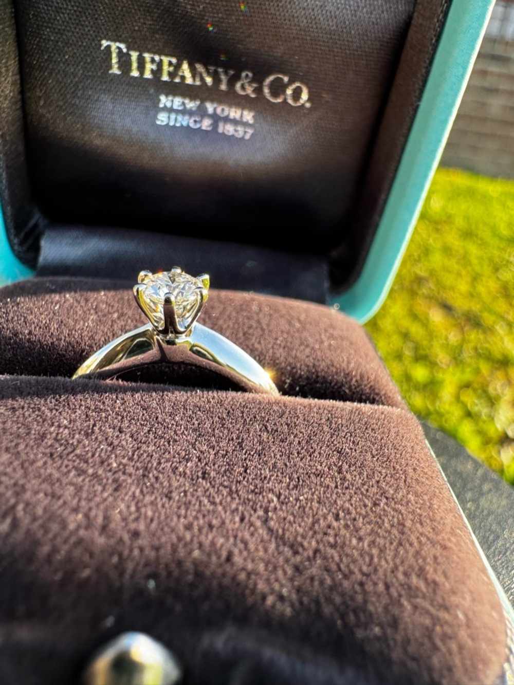 Tiffany & Co. Platinum Solitaire Ring in Tiffany Blue Box - Picture 2 of 16